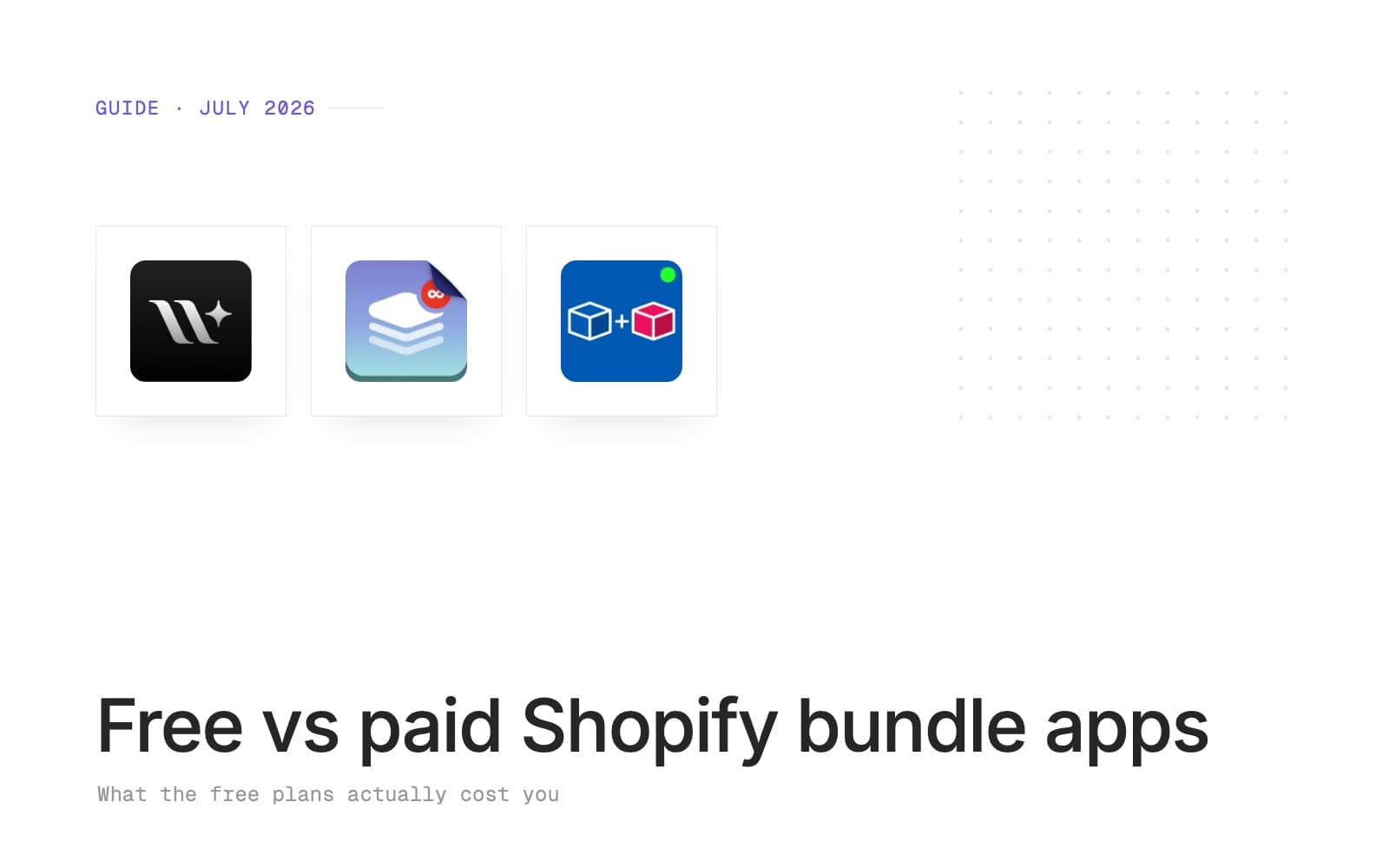Free vs paid Shopify bundle apps: what the free plans actually cost you