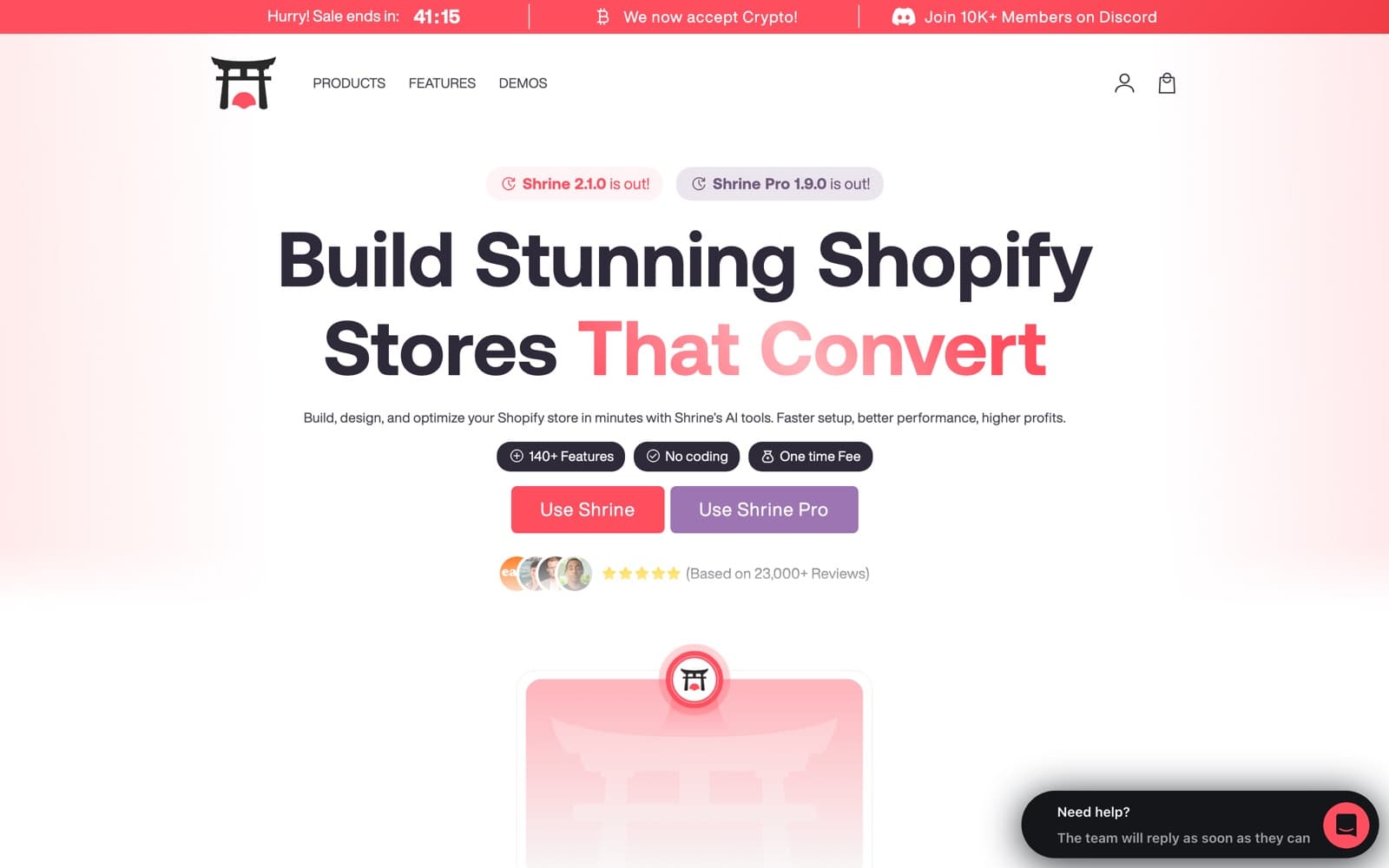 Shrine theme website